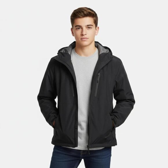 Lands' End Other - Lands' End‎ Kids Unisex Black Full Zip Front Hooded Windbreaker Size L (14-16)